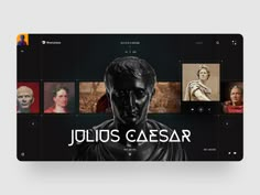 the website for an art museum with images of people's heads and faces on it