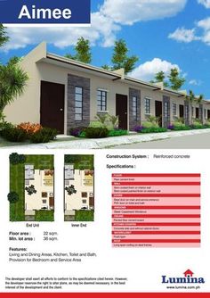 an advertisement for a new home in the philippines, with information about its features and plans