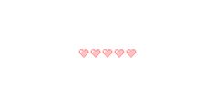 hearts are lined up in the middle of a white background with pink dots on it