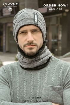 winter, fall, 2021, outfit, fashion, accessories, scarf, tube scarf, buff, essential Men's Beanie, Thick Scarf, Mens Beanie Hats, Hat And Scarf Set, Winter Outfits Cold, Hat And Scarf Sets