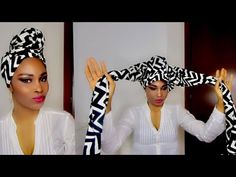 How To Do A Turban Head Wraps, Turban Head Wraps Tutorials, Headband On Short Hair Black Women, Diy African Head Wrap, How To Wear Head Wraps, Head Wrap Tutorial Videos, How To Make A Head Wrap, Ways To Wrap Scarf On Head, Leggings Hair Wrap