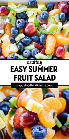 the healthy easy summer fruit salad is ready to be eaten