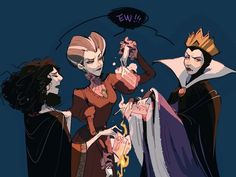 the evil queen and her friends are talking to each other