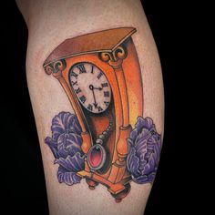 Clock Tattoo by Oba Jackson Old School, Clock, Tattoos