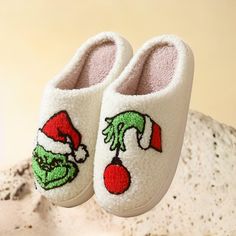 Add a touch of festive cheer to your home with our Comfortable Cozy Cartoon Grinch Winter Cotton Slippers. Designed for both men and women, these unisex slippers feature a charming cartoon Grinch design that brings a playful, holiday spirit to your relaxation time. Made from soft, high-quality cotton, these slippers offer a snug and warm fit, perfect for keeping your feet cozy during the colder months. The thick, plush sole provides excellent support and insulation, making them ideal for loungin Preppy Christmas Slippers, Preppy Slippers, Brrr Basket, Grinch Slippers, Brr Basket, Christmas Sleepover, Funny Slippers, Grinch Ornaments, Christmas Slippers