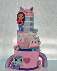 House Cake, Cat Birthday Party, Diy Birthday Party, Birthday Treats, Girl Birthday Party