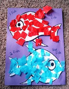 an image of a fish made out of tissue paper with the words, i can't