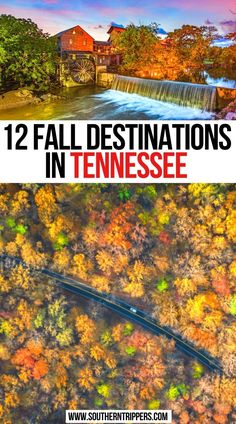 12 Fall Destinations in Tennessee Places To See In Tennessee, Tennessee Fall Vacation, Fall In Tennessee Autumn, Autumn In Tennessee, Day Trips In East Tennessee, Things To Do Tennessee, Unique Places To Stay In Tennessee, Most Beautiful Places In Tennessee, Nashville Tennessee Things To Do In Fall