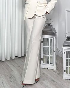 SKU:MM24090630705Category: SuitPattern:NoThickness:ConventionalElasticity:Non stretchyScenes:Daily/ Holiday /Going OutMaterial:PolyesterSeason: Spring/Autumn/WinterStyle:CasualSize Chart： Size Top Length Chest Waist Bottom Length cm inch cm inch cm inch cm inch XS 74 29.13 94 37.01 63 24.80 103 40.55 S 75 29.53 98 38.58 67 26.38 104 40.94 M 76 29.92 102 40.16 71 27.95 105 41.34 L 77 30.31 106 41.73 75 29.53 106 41.73 XL 78 30.71 110 43.31 79 31.10 107 42.13 2XL 79 31.10 114 44.88 83 32.68 108 42.52 Spring Elastane Pantsuit For Office, Spring Office Elastane Pantsuit, Spring Stretch Suits For Office, Stretch Wide Leg Work Sets, Spring Office Stretch Suits, Spring Stretch Office Suits, Stretch Wide Leg Sets For Work, Beige Workwear Sets With Straight Pants, Beige Straight Pants Sets For Workwear