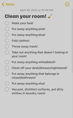 Cleaning Inspiration Bedroom, Fast Way To Clean Room, List For Cleaning Bedroom, Cleaning To Do List Bedroom, Ways To Keep Your Room Clean, Room Cleaning Challenge, How To Make Cleaning Your Room Fun, Tips To Clean Your Room, How To Tidy Your Bedroom