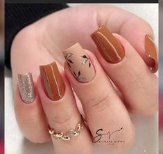 Irish Nails, Quick Nail Art, Nails Brown, Fall Nail Art Designs, Trendy Nail Art Designs, Nail Art Designs Videos, Nails 2023, Spring Nail Art