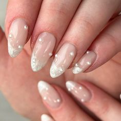 14 French Wedding Nails Ideas - Fame & Frills Bridal Shower Nails, French Wedding Nails, Winter Wedding Nails, Wedding Nails Ideas, Wedding Nails French, Baby Blue Nails, Different Nail Shapes, Graduation Nails, Lace Nails