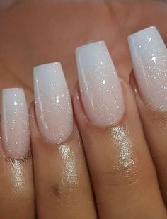 16 Awesome Wedding Nails Designs to Inspire You Stars Nails, Wedding Day Nails, Bridesmaids Nails, Wedding Nail Art Design, Ombre Acrylic Nails, Wedding Nails Design, Nail Art Wedding