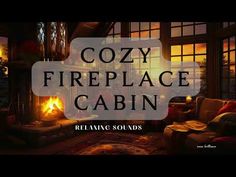 cozy fireplace cabin sitting in the middle of a living room filled with furniture and windows