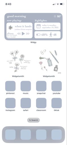 an info sheet showing the different types of flowers and their names in blue, white and gray