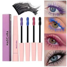 New products arrived, welcome to buy!!! Color Mascara Colored Mascara 4 Colors Waterproof And Smudgeproof Longlasting Mascara Vegan Volume Mascara Features:  Colored MascaraColorful Mascara make you more brighter and saturated with 4 pcs colors:Dark Black,Nice Purple,Marine Blue,Mint green,Purplr,Red and Bright Yellow. Longlasting Waterproof & SmudgeproofUsing an unique formula,the mascara is stronger Waterproof and Smudgeproof.You can definitely wear them all day and do not worry about messy an White Mascara, Color Mascara, Telescopic Mascara, Lash Extension Mascara, Colored Mascara, Clear Mascara, Tubing Mascara, Mascara Primer, Brown Mascara