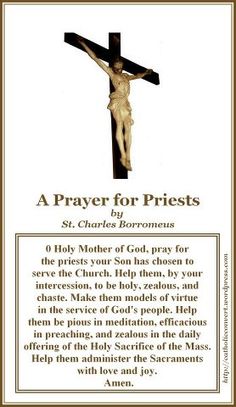 an image of a crucifix with the words prayer for priests