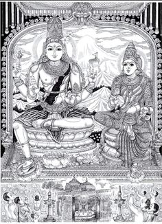 Family Pencil Sketch, Hindu Spirituality, God Pics, Animal Illustration Art, Hindu Statues, Indian Art Gallery