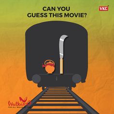 a movie poster with the words can you guess this movie? and an image of a train