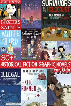 the covers of children's fiction novels are shown in this collage with different titles