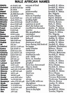 the names of some people in africa