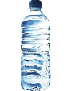 a large bottle of water on a white background with clippings to the bottom