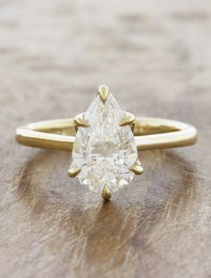 caption:Shown with 2.2ct pear diamond Pear Engagement Ring Band, Unique Solitaire Engagement Ring, Minimalist Engagement Rings, Wedding Bands Women, Realistic Wedding, Engagement Ring On Hand, Gold Wedding Bands Women, Paper Rings, Pretty Engagement Rings