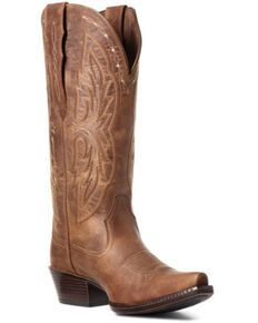 Ariat Womens Heritage Brown Western Boots - Snip Toe, Brown Cowboy Booties Outfit, Brown Cowgirl Boots, Botas Cowboy, Brown Western Boots, Womens Cowgirl Boots, Boot Barn, Dan Post, Buy List, Harness Boots