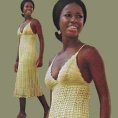 Crochet Slip Dress - Vintage 1960s, 1970s Crochet Slip Summer Dress  Pattern details in Listing Photos.  The pattern is written in English.  This is a PDF crochet pattern, it is not for the garment, materials, or a paper copy of the pattern. This is a pattern from my vintage basket of knitting & crochet patterns.  This is an INSTANT DOWNLOAD, no physical item will be mailed/shipped. PDF's can be instantly downloaded following the Etsy download link after payment. You'll receive the pattern as a PDF format. Every printable purchase is non-refundable. However if there are any problems understanding the pattern please reach out and I can help offer supplemental materials.  You will require Adobe Reader or a similar app on your computer in order to print or view the PDF file Crochet Vintage Pattern, Vintage Knit Dress, Vintage Crochet Dress Pattern, Crochet Maxi Summer Dress, Crochet Babydoll Dress, Crochet Slip Dress, 60s Crochet, 90s Crochet, Pattern Summer Dress