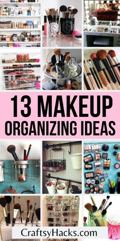 You can easily get more makeup storage in your home when you organize beauty products in your space. Try these brilliant DIY organizing tips for your makeup and get organized this weekend! #Organizing #Storage Organizing Beauty Products, Beauty Product Organization, Organize Beauty Products, Product Organization, Makeup Storage Hacks, Gorgeous Bridal Makeup, 13 Makeup, Diy Organizing