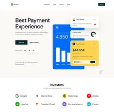 the best payment experience landing page is shown in this screenshote image, and it appears to be on sale