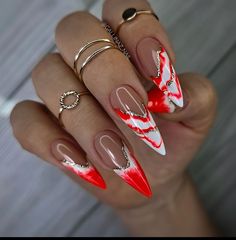 Acrylic Nails Almond Shape, Neon Nail Designs, Fancy Nails Designs, Pointed Nails, Stiletto Nails Designs, Vibrant Nails, Nail Art Designs Diy, Dope Nail Designs, Almond Acrylic Nails