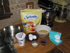 the ingredients for making an egg muffins are displayed on a kitchen counter top