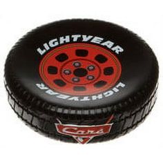 a black and red tire cover with the words lightyear on it