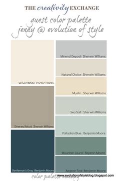 the color scheme for an exterior painting project