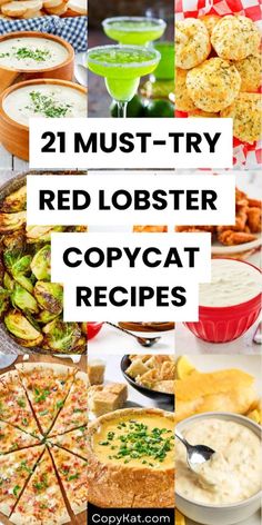 red lobster copycat recipe collage with text overlay