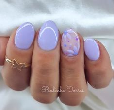 Purple Nail Designs Natural Nails, Dip Nail Ideas With Design, Nails For Delivery Day, Luminary Nails Design Simple, Short Round Nails Ideas Summer, Short Nail Ideas Purple, Rounded Short Nails, June Nails Ideas 2024 Short, Summer Purple Nails Design