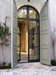 an open door with the words international and external wooden doors