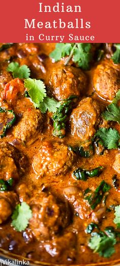 Indian Meatballs in Curry Sauce Indian Meatballs, Spiced Meatballs, Curry Meatballs, Curry Recipes Indian, Breakfast Recipes Indian, Curry Dishes, Indian Curry, Curry Sauce