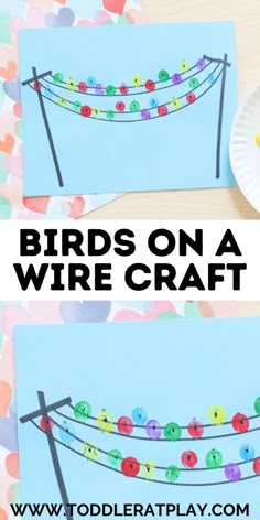 birds on a wire craft for kids to make with paper plates and glues,