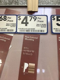 the price tags are on display for sale