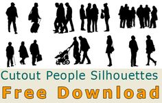 the silhouettes of people are shown in this free printable guide for adults and children