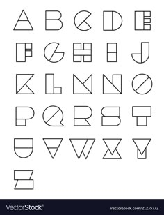 alphabets and numbers with lines on white background