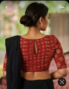 Saree Blouse Back, Ikat Blouse, Blouse Back Neck