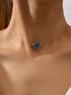 Multicolor De moda Collar  plástico   Embellished Evil Eye Decor, Classy Glasses, Collars Diy, Embellished Fashion, Eye Decor, Womens Chokers, Diy Bracelet Designs, Easy Diy Jewelry