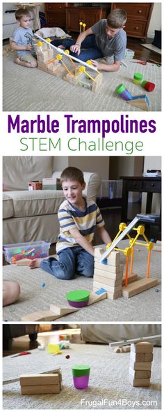 Marble Trampolines! A Fun Engineering Challenge for Kids #STEM Homeschool Stem, Steam Ideas, Engineering Activities, Kid Science, Stem Challenge, Stem Challenges, Preschool Science, Stem Science