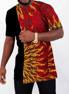 Inspired by traditional African attire, The Black Udo Men’s African Print Traditional Dress Shirt with the contrast Ankara fabrics makes for the perfect culturally confident look. Pair the shirt with dress pants or blue jeans to achieve a day to night look. Traditional African Attire, Ankara Fabric, African Wear, Traditional Dress, African Attire, African Fashion Dresses, Night Looks, African Dress, Traditional Dresses