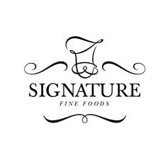 the logo for signature fine foods