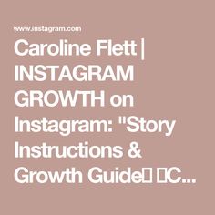 an instagramr with the words, carolina feltt instagramm growth on instagram