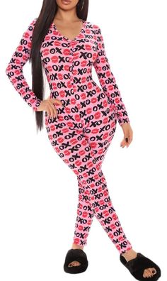 Women's V Neck Long Sleeve Jumpsuit Bodycon One Piece Pajamas Bodysuit Romper Sleepwear Club Outfits For Women, Bodycon Jumpsuit, One Piece Pajamas, Long Sleeve Jumpsuit, Ladies Party, Red Plaid, Jumpsuits For Women, Shoes Jewelry